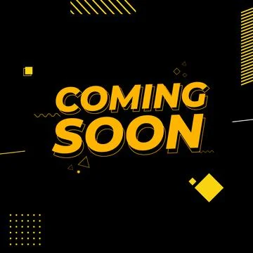 Flat style design coming soon announcement. Abstract coming soon announcement Stock Illustration