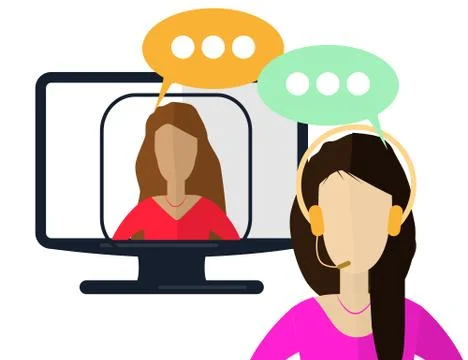 Flat style design for online webinar, online education, distant education tec Stock Illustration