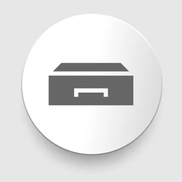 Flat style - drawer vector icon illustration Stock Illustration