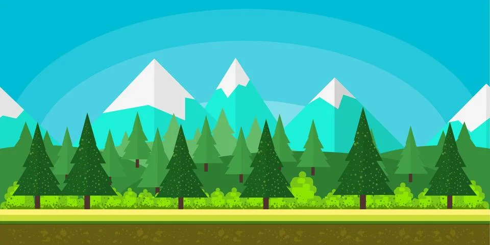 Flat style game background Stockillustratie
