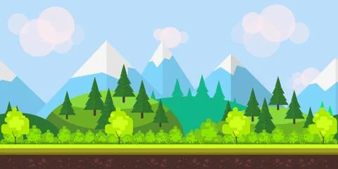 Flat style game background Illustrazione stock