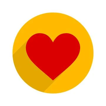 Flat Style Heart Icon. Vector 库存插图