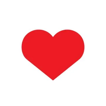 Flat Style Heart  Shape Vector 스톡 일러스트