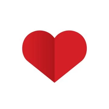 Flat Style Heart  Shape Vector 스톡 일러스트