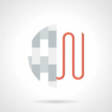 Flat style heating under floor vector icon Illustrazione stock