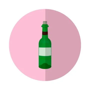 Flat Style Icon with Long Shadow. Stock Illustration