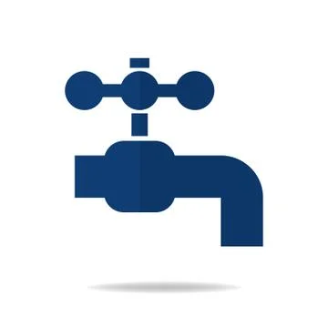 Flat style icon of utilities. Symbol of water. Clean and modern vector. Stock Illustration