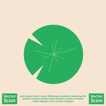 Flat style lotus leaf icon Stock Illustration