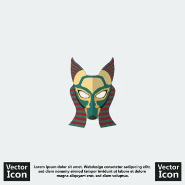 Flat style mask icon Stock Illustration