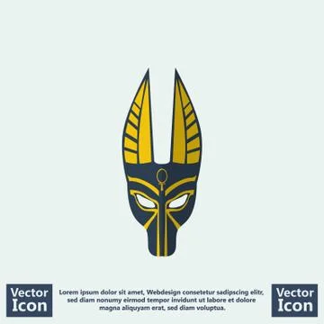 Flat style mask icon Stock Illustration