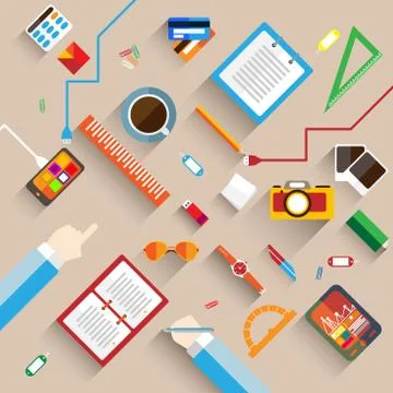 Flat Style Modern Design Concept of Creative Stock-Illustration