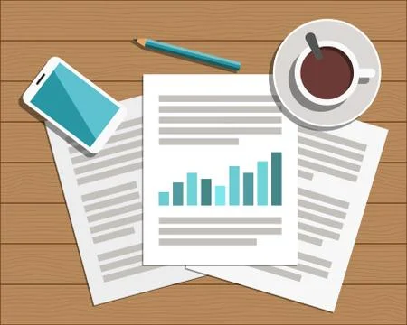 Flat Style Modern Design of Office Workplace Stock Illustration
