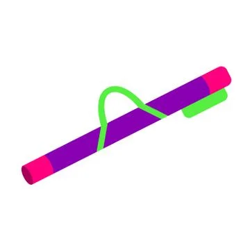 Flat style modern ski pole bag, storage container Stock Illustration