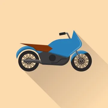 Flat style motorcycle icon Stock Illustration
