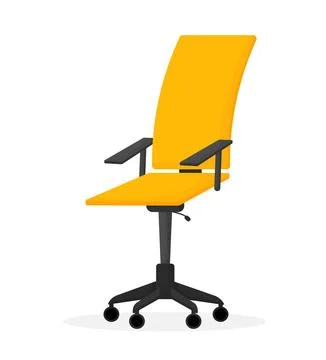 Flat style office chair. Modern flat design. Furniture vector illustration set Stock Illustration