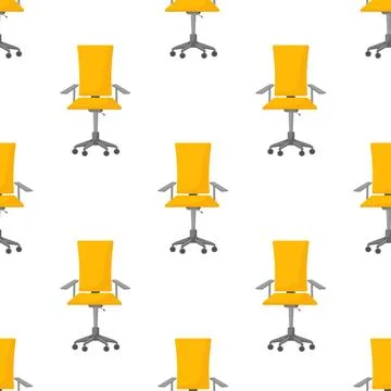 Flat style office chair pattern. Modern flat design. Furniture vector イラスト素材