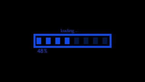 Flat Style Progress Bar Animation Indicating Loading or Downloading Video stock 310201105