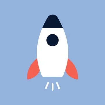 Flat style, rocket vector icon illustration. Stock-Illustration
