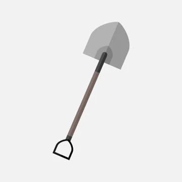 Flat Style Shovel Mining Vector Illustration Graphic Stock Illustration