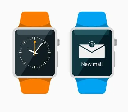 Flat style smart watch Illustrazione stock