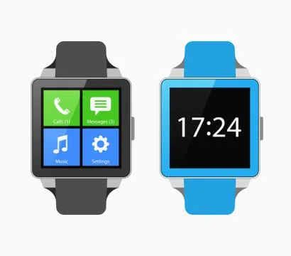 Flat style smart watch Illustrazione stock