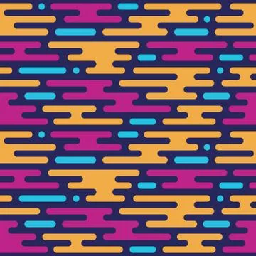 Flat style smoke seamless pattern. Vector Illustration Stock Illustration