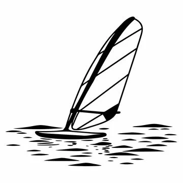 Flat Style Surfboard Vector Design Stock Illustration