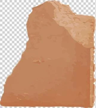 Flat style triangular chip piece is being shown on transparent backdrop with Illustrazione stock