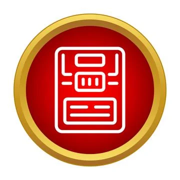 Flat style user interface processing flow chart icon Stock Illustration