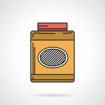 Flat style vector icon for gainer supplements Illustrazione stock