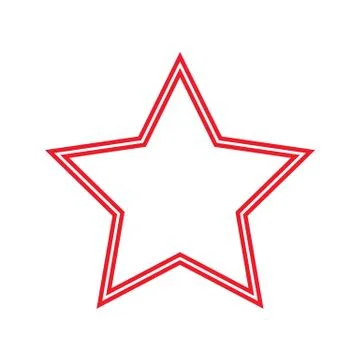 Flat style vector retro star icon Stock Illustration