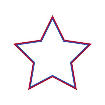 Flat style vector retro star icon Stock Illustration