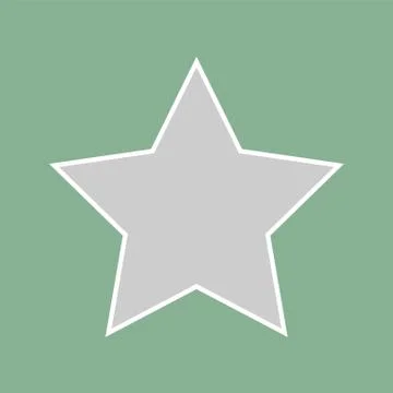 Flat style vector retro star icon Stock Illustration