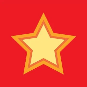 Flat style vector retro star icon Stock Illustration