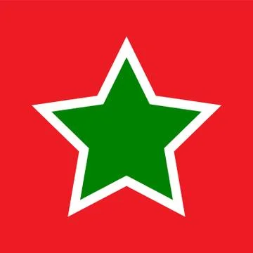 Flat style vector retro star icon Stock Illustration