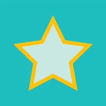 Flat style vector retro star icon Stock Illustration