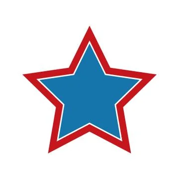 Flat style vector retro star icon Stock Illustration