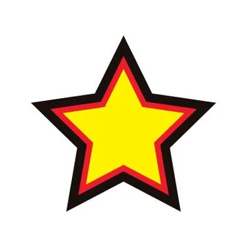 Flat style vector retro star icon Stock Illustration