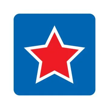 Flat style vector retro star icon Stock Illustration