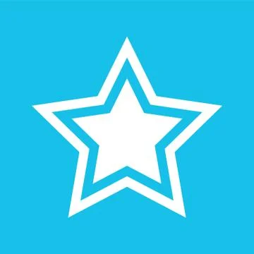 Flat style vector retro star icon Stock Illustration