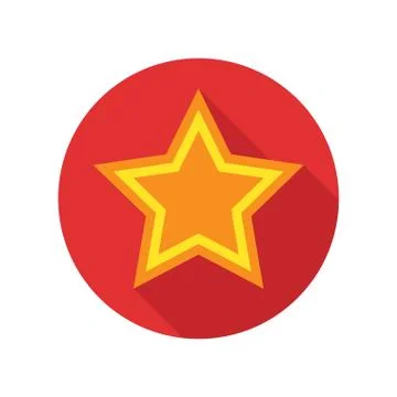 Flat style vector retro star icon Illustrazione stock