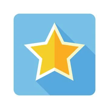 Flat style vector retro star icon Stock Illustration