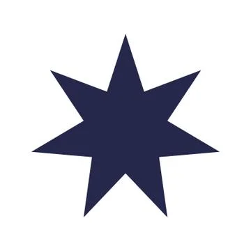 Flat style vector retro star icon Stock Illustration