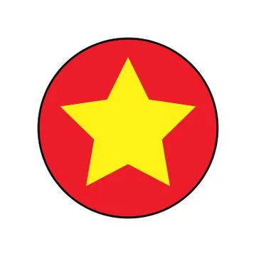 Flat style vector retro star icon Stock Illustration