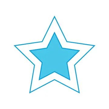 Flat style vector retro star icon Stock Illustration