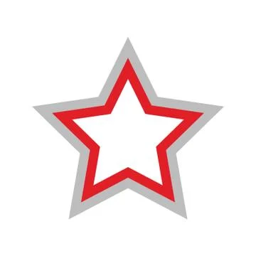 Flat style vector retro star icon Stock Illustration