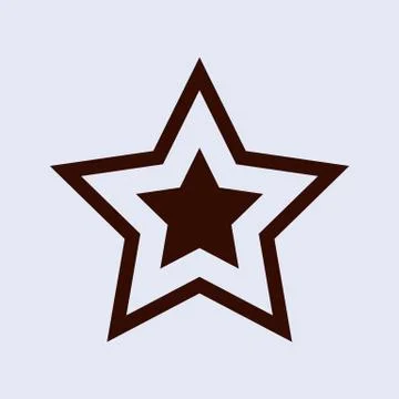Flat style vector retro star icon Stock Illustration