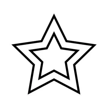 Flat style vector retro star icon Stock Illustration