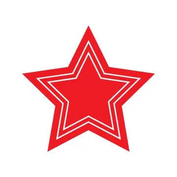 Flat style vector retro star icon Stock Illustration