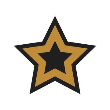 Flat style vector retro star icon Stock Illustration